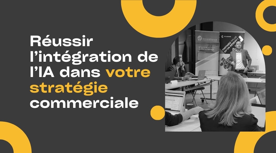 Illustration représentant comment intégrer l'IA dans la stratégie commerciale d'une PME.