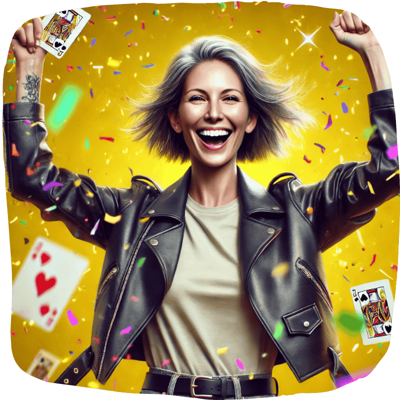 Illustration de la FAQ de la page Audit commercial et communication - Personne souriante célébrant la réussite, symbole de la satisfaction client après l’accompagnement Stratéliance